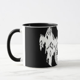 Hitta balans Zen Yin Yang Black White Mugg