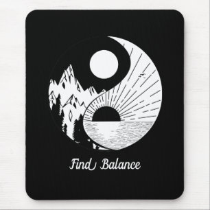 Hitta balans Zen Yin Yang Black White Musmatta