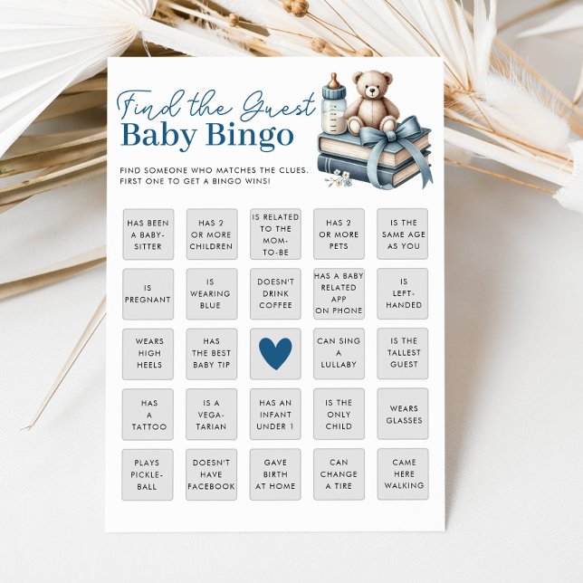 Hitta Bingo-spelkortet för gästbabyskor Inbjudningar (Skapare uppladdad)