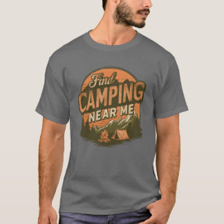 Hitta camping nära mig Retro Campee pojke T Shirt