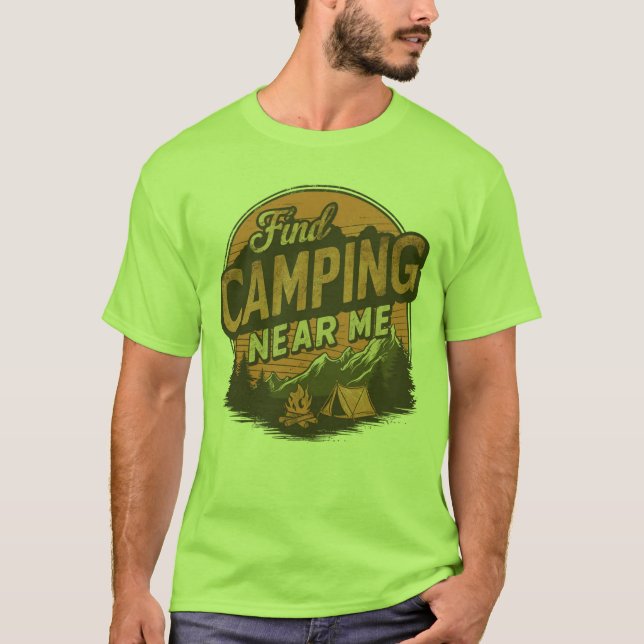 Hitta camping nära mig - Vintage utomhus T-Shirt (Framsida)