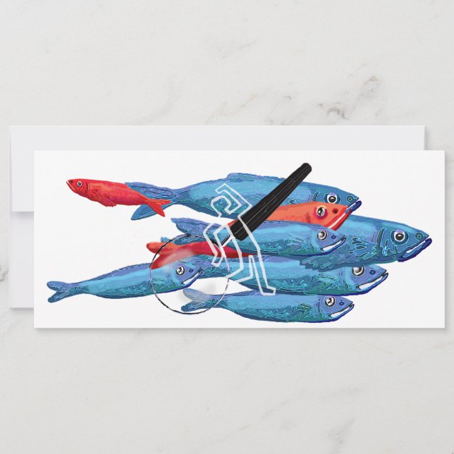 Hitta den röda sillbrottsligheten party inbjudningar (Framsida)