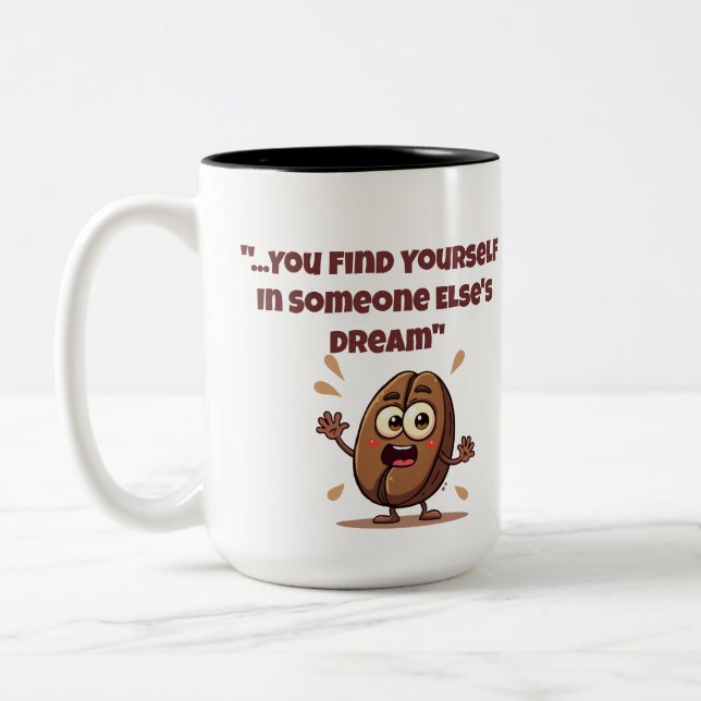 Hitta dig själv i någon annans drömsnuny Mug Två-Tonad Mugg (Vänster)
