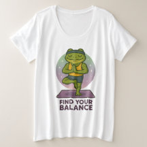 Hitta din balans - Cute Yoga Frog Women's T-Shirt