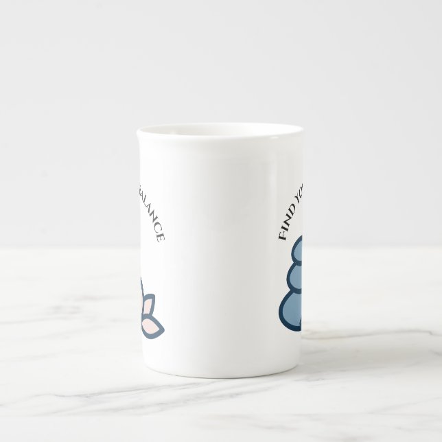 Hitta din balans - Idékterande kaffe Mugg Benporslin Mugg (Framsidan)