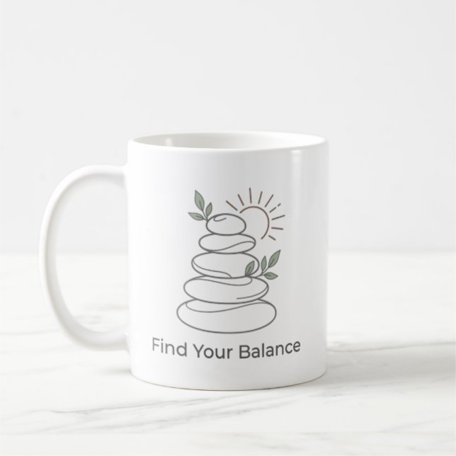 Hitta din balans Zen-estetisk mugg (Vänster)