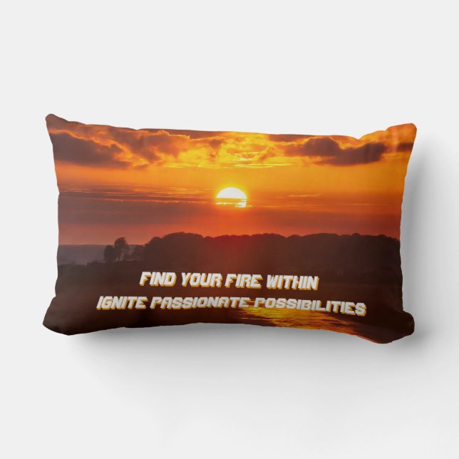 "Hitta din brand inom" Lumbarkudde (Baksida)