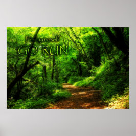 Hitta din egen Go Springa Magic Forest Motivationa Poster