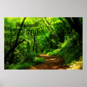 Hitta din egen Go Springa Magic Forest Motivationa Poster