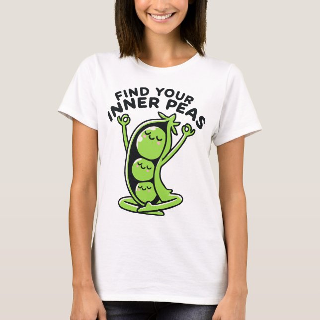Hitta din egen Peas Yoga Pun T Shirt (Framsida)