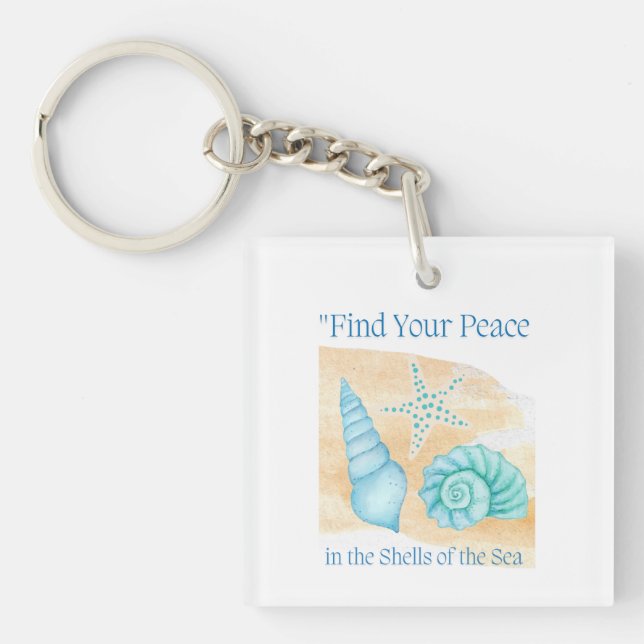 Hitta din fred i havets snäckor. (Framsidan)