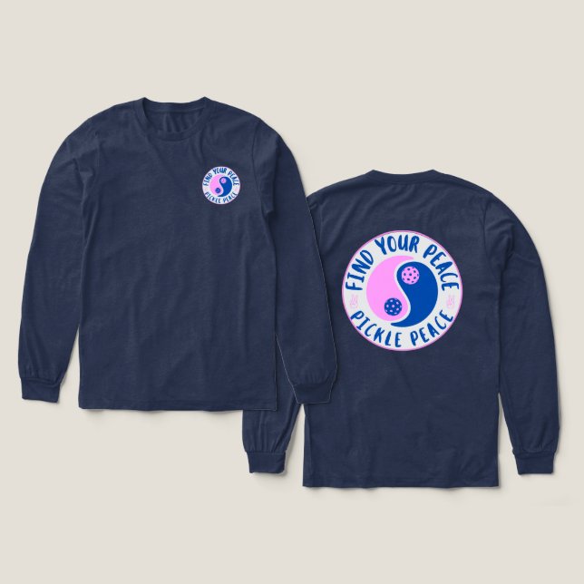 Hitta din fred ying yang t shirt (Design framsida och baksida)