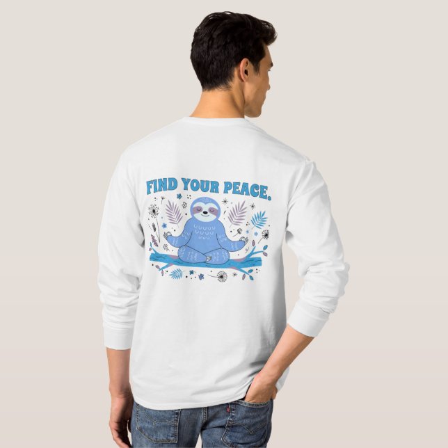 Hitta din frid Söt sengångare Grafik T Shirt (Hel baksida)