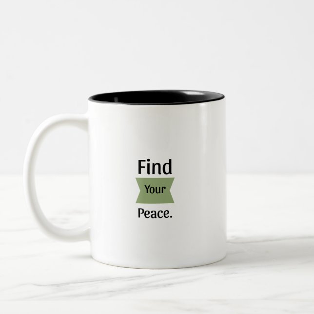 Hitta din frid Tvåtons Inspirerande Mugg⁠ Två-Tonad Mugg (Vänster)