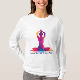 Hitta din inre fredsgrundläggande Långärmad T-Shir T Shirt