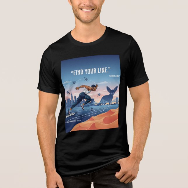 Hitta din linje - NYC Urban Cache 2025 T Shirt (Framsida)