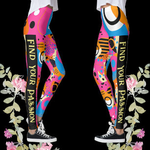 Hitta din passionsoffert, popup-Abstrakt Mönster Leggings