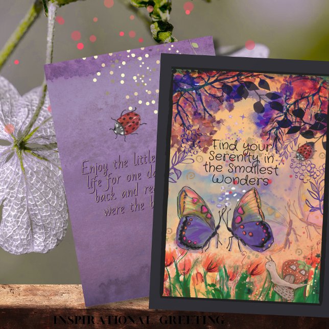 Hitta din sinnesro Inspirationskort Julkort (Find your Serenity in the Smallest Wonders Card)