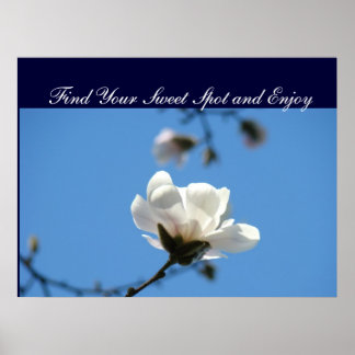 Hitta din söta fläck och njut av konsttryck Magnol Poster