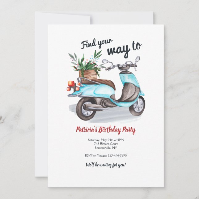 Hitta din väg-inbjudan inbjudningar (Framsida)