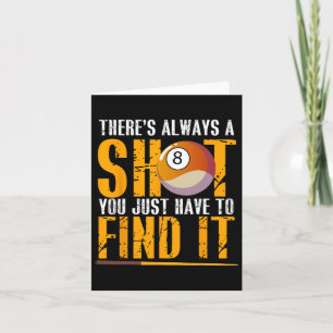 Hitta din varma Bassäng Hall Billiards Motivation Kort