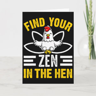 Hitta Din Zen I Hönan Höns Zen Roligt Kort