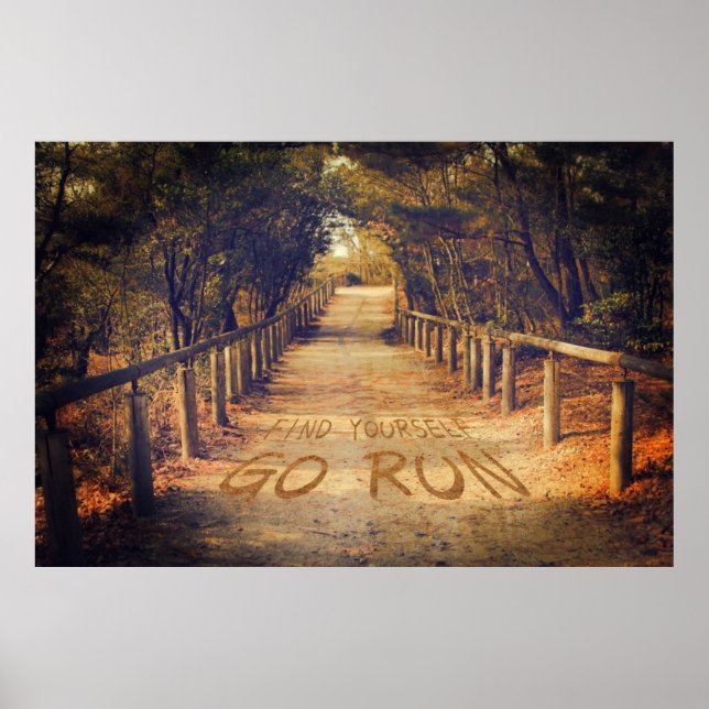 Hitta dina egna Go Springa Park-Joggare Motivering Poster (Framsidan)