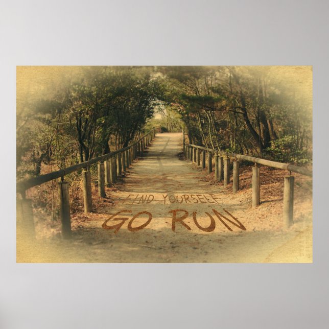 Hitta dina egna Go Springa Park-Joggare Motivering Poster (Framsidan)