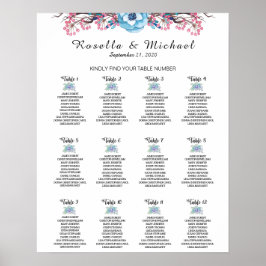 Hitta ditt Bordsnummer - Sittdiagram Poster