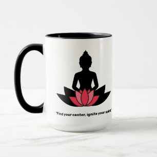 "Hitta ditt center, glöm din själ." YOGA ÄLSKARE Mugg
