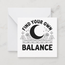 Hitta ditt eget saldo anteckningskort