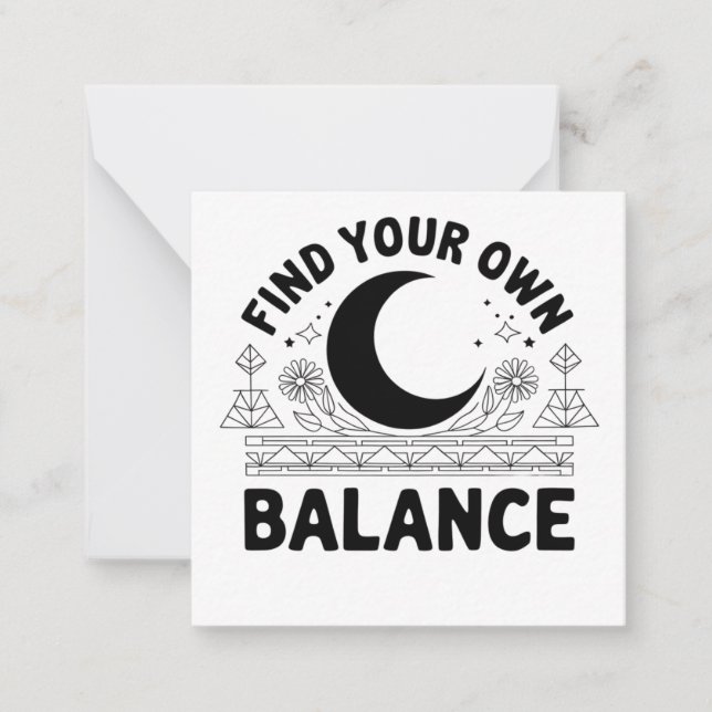 Hitta ditt eget saldo anteckningskort (Framsida)