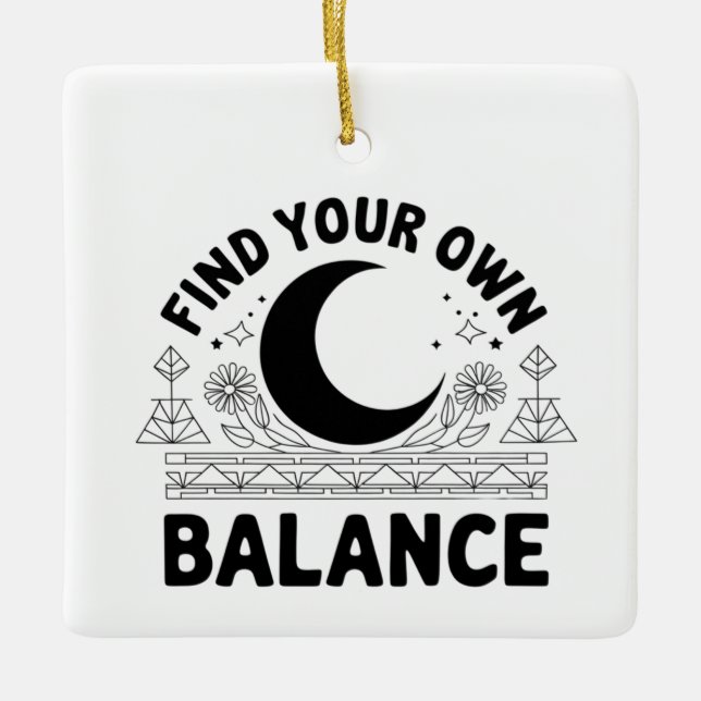 Hitta ditt eget saldo julgransprydnad keramik (Framsida)