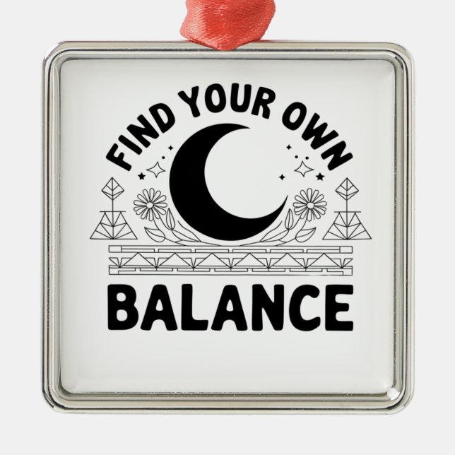 Hitta ditt eget saldo julgransprydnad metall (Framsidan)