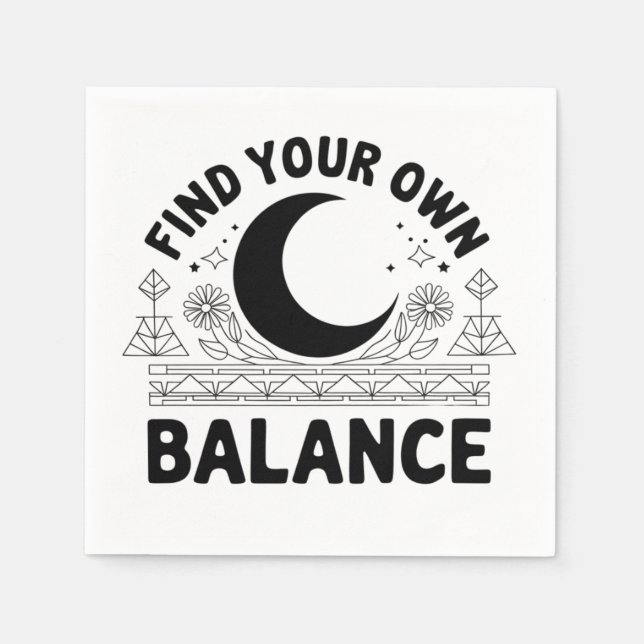 Hitta ditt eget saldo pappersservett (Framsidan)