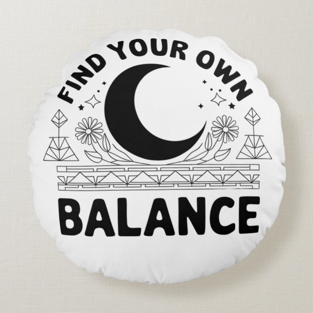 Hitta ditt eget saldo rund kudde (Framsidan)