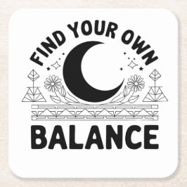 Hitta ditt eget saldo underlägg papper kvadrat