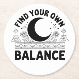 Hitta ditt eget saldo underlägg papper rund