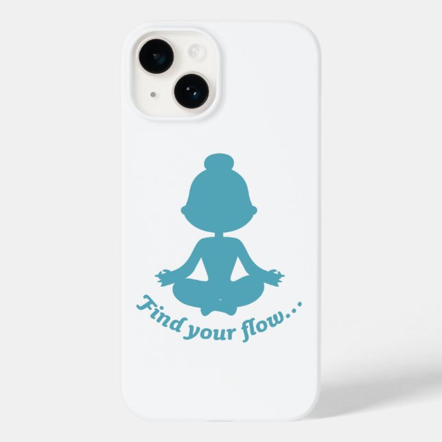 Hitta ditt Flow Phone Case (Cyan) (Baksida)