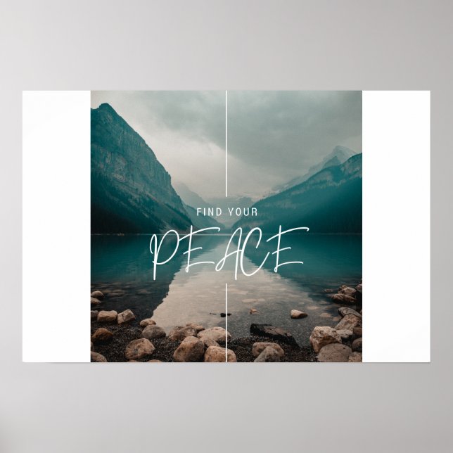 Hitta ditt Peace-program, vackra, lugnande Poster (Framsidan)