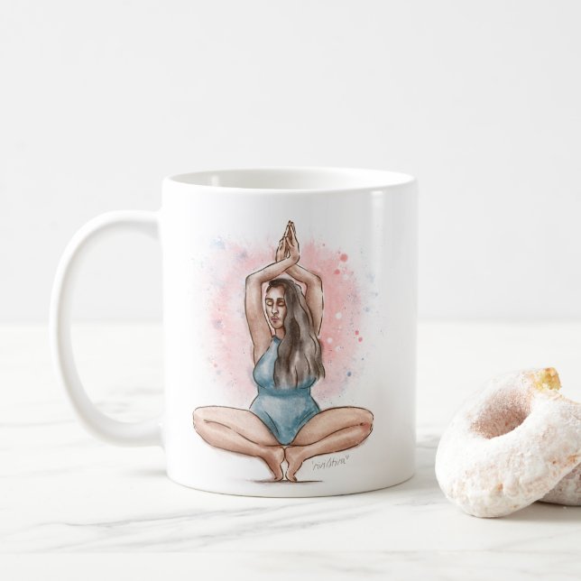 Hitta ditt saldo Mugg | Yoga Posture (Med munk)