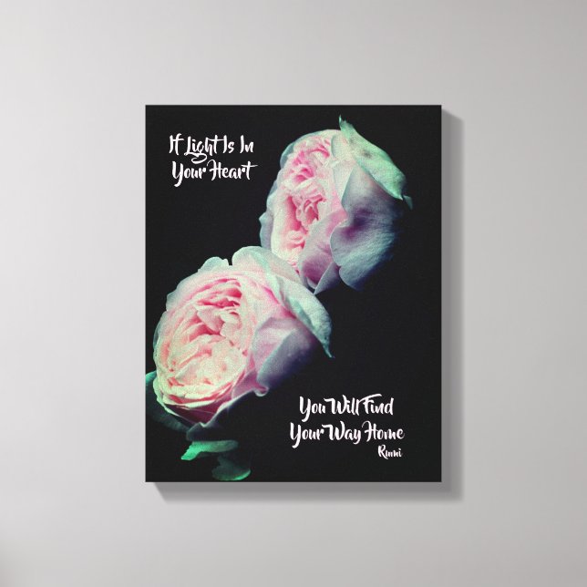 Hitta ditt sätt att inspirera hemmet Rumi-citat Canvastryck (Framsida)