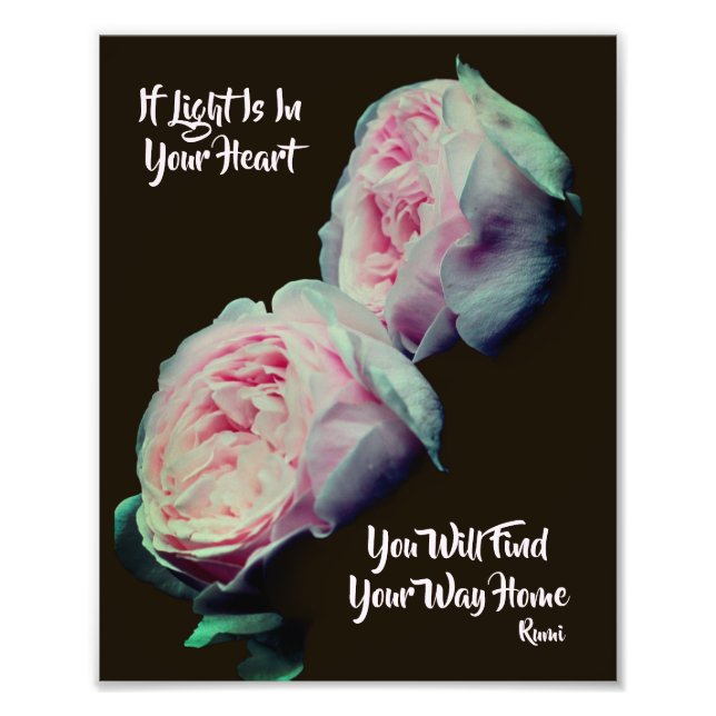 Hitta ditt sätt att inspirera hemmet Rumi-citat Fototryck (Framsidan)