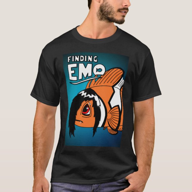 Hitta Emo, Sorgsen Clownfisk T Shirt (Framsida)
