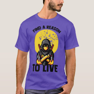 Hitta en anledning att bo Anime Ninjas Manga Samur T Shirt