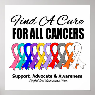 Hitta en lösning för alla cancertyper poster