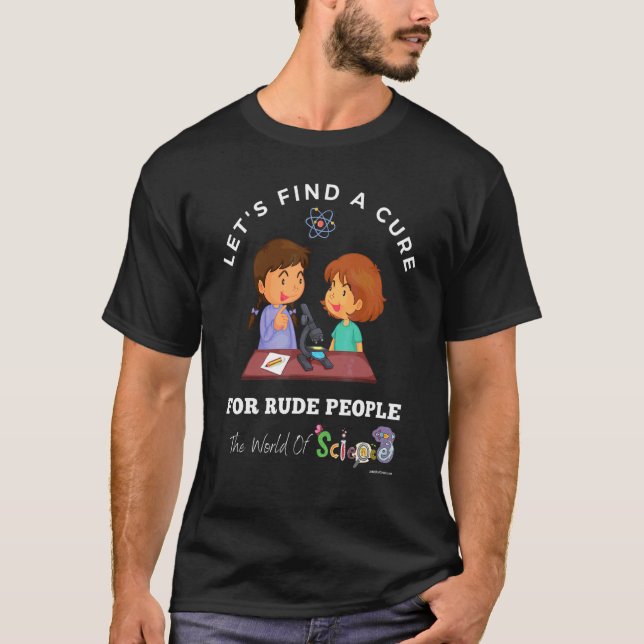 Hitta en lösning för Rude Science Lab Bully Idiot T Shirt (Framsida)