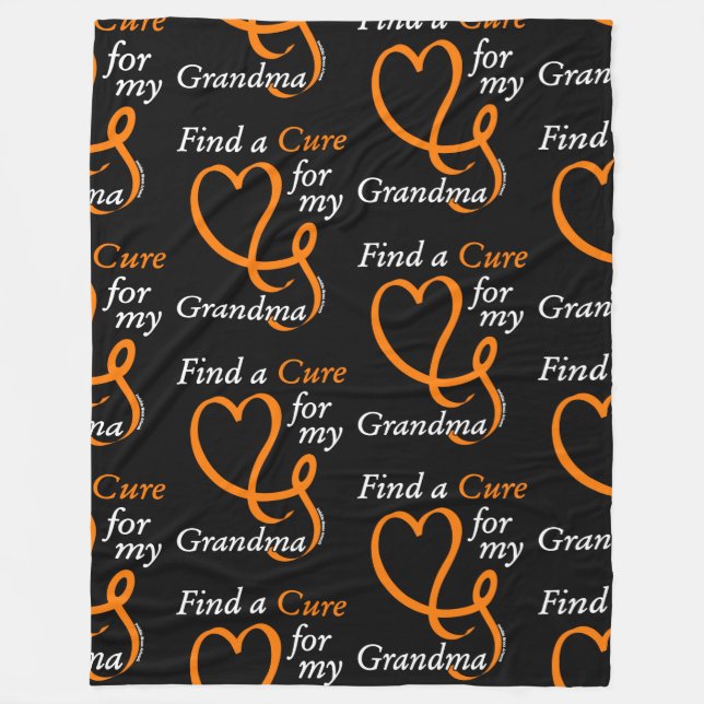 Hitta en sköld/hjärt/mormor...RSD/CRPS Fleecefilt (Framsidan)