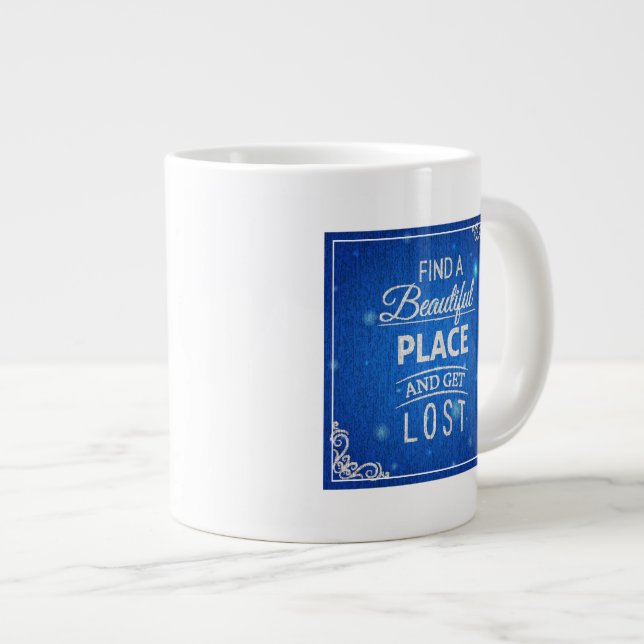 Hitta en vacker Ställe och få Borttappad Jumbo Mugg (Framsida höger)
