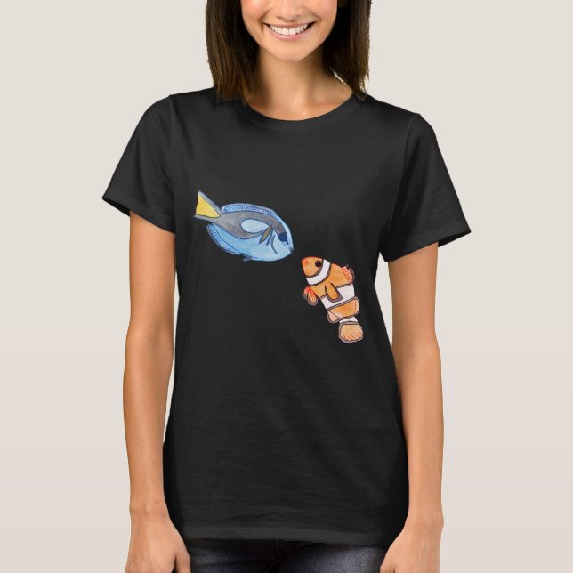Hitta fiskvänner t shirt (Framsida)